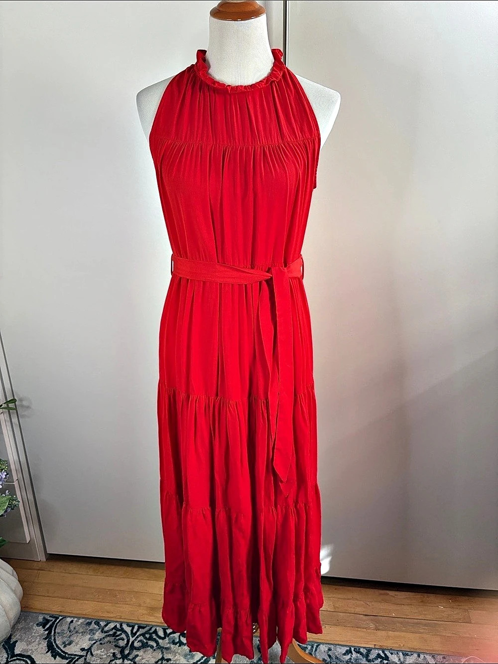 PINCH Red Maxi Dress Size Large Like New